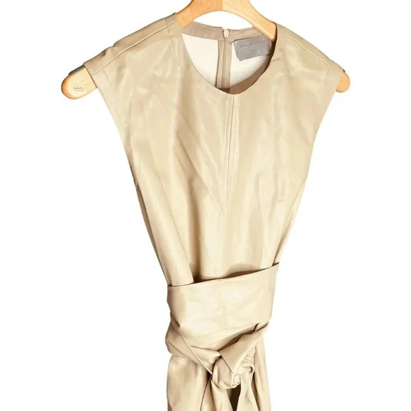 Modern Citizen Pilar Vegan Leather Tie-Front Midi Dress - Picture 6 of 16